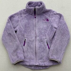 The North Face Fleece Jacket Girls XXS (5) Purple Cozy Fuzzy Zip Up Outerwear